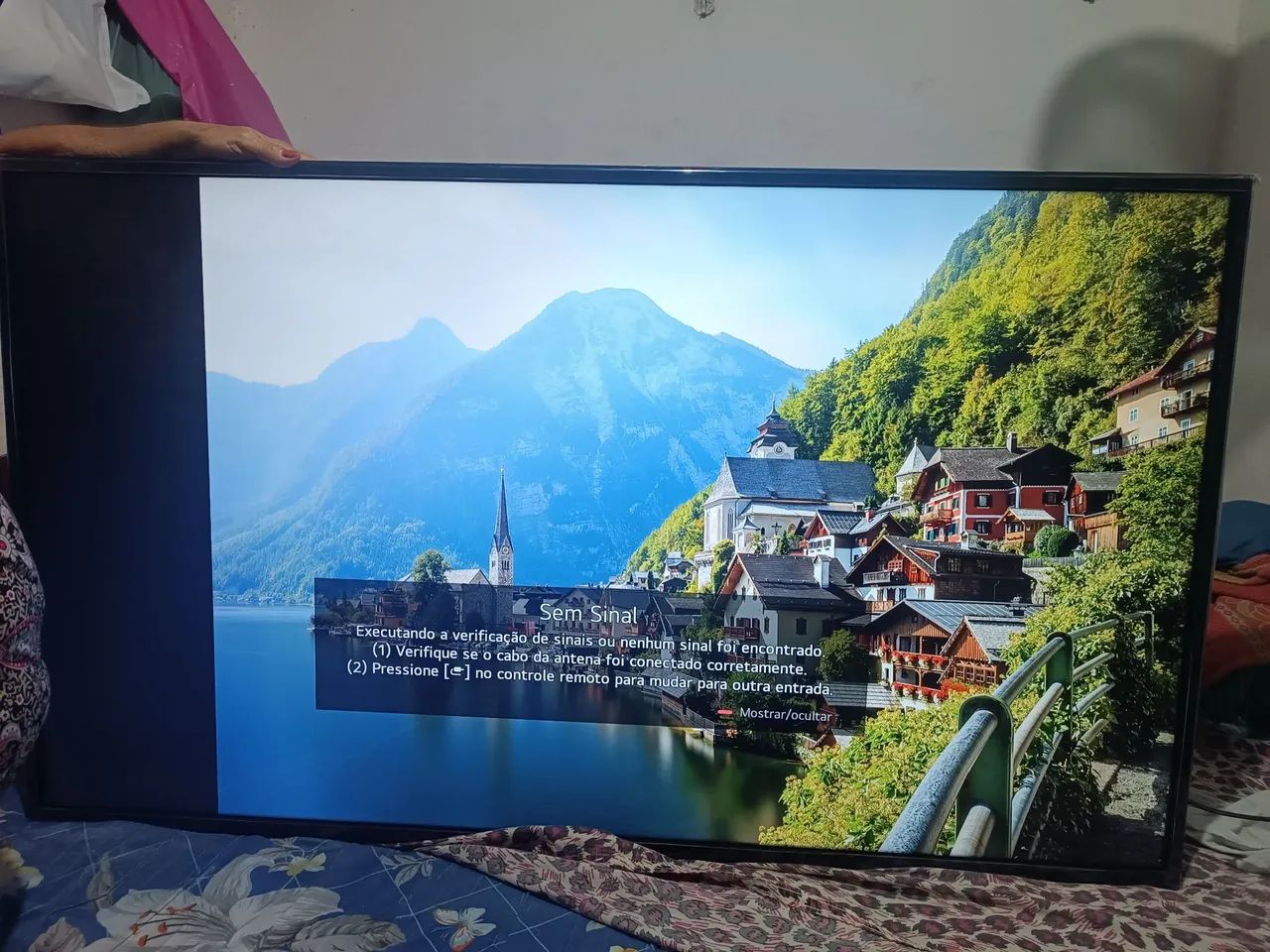 Vendo essa TV LG 55 polegadas com essa parte preta em um lado da  tela - Foto 5