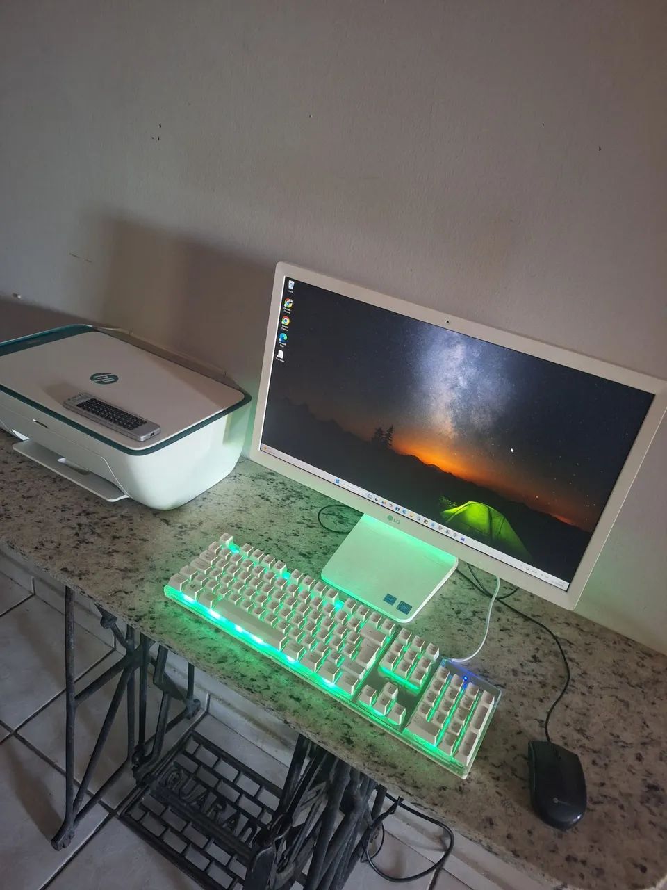 PC COMPLETO LG / IMPRESSORA HP / MESA MÁRMORE  - Foto 4