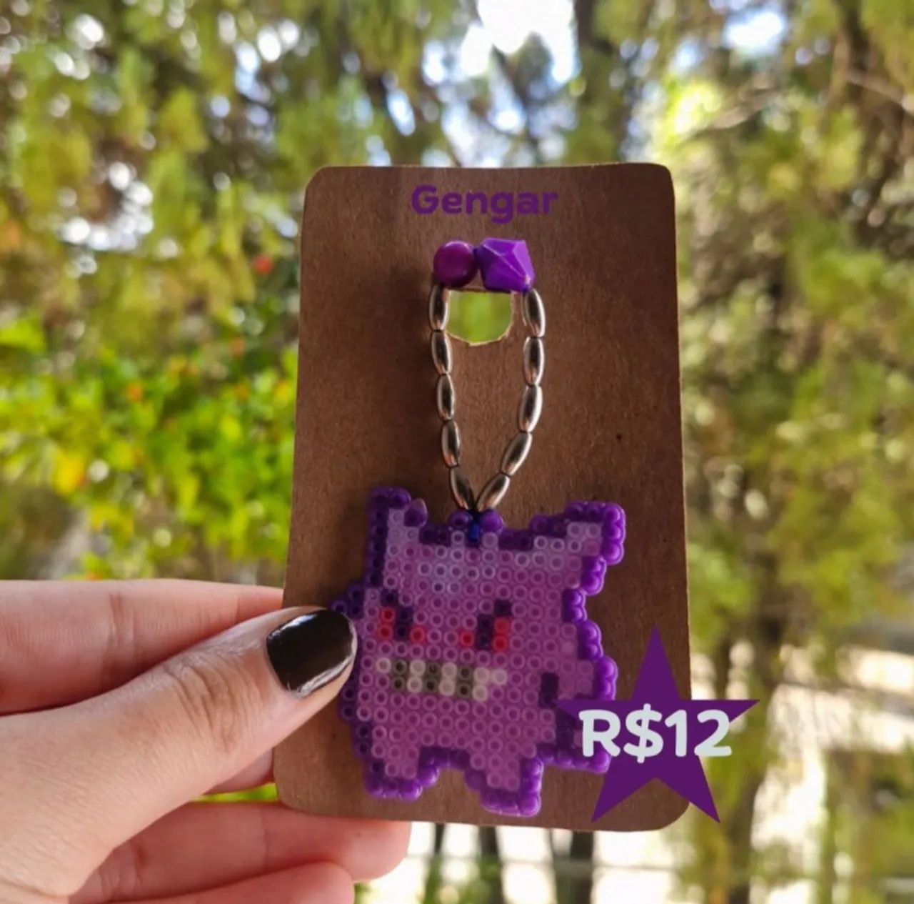 Chaveiros Hama Beads Pixel Art - Foto 4