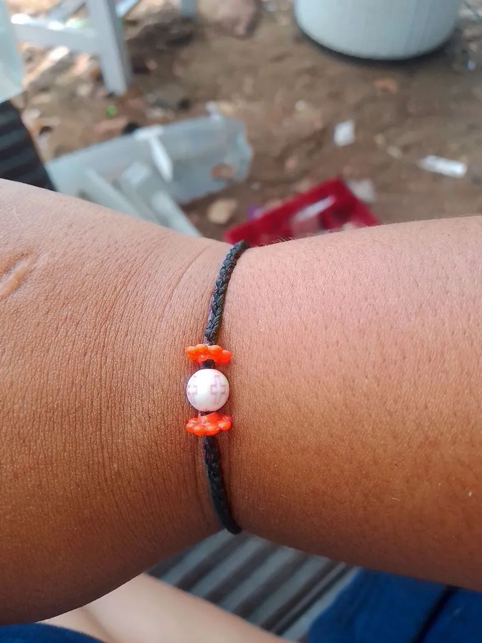 Pulseira de macramé ajustável  - Foto 3