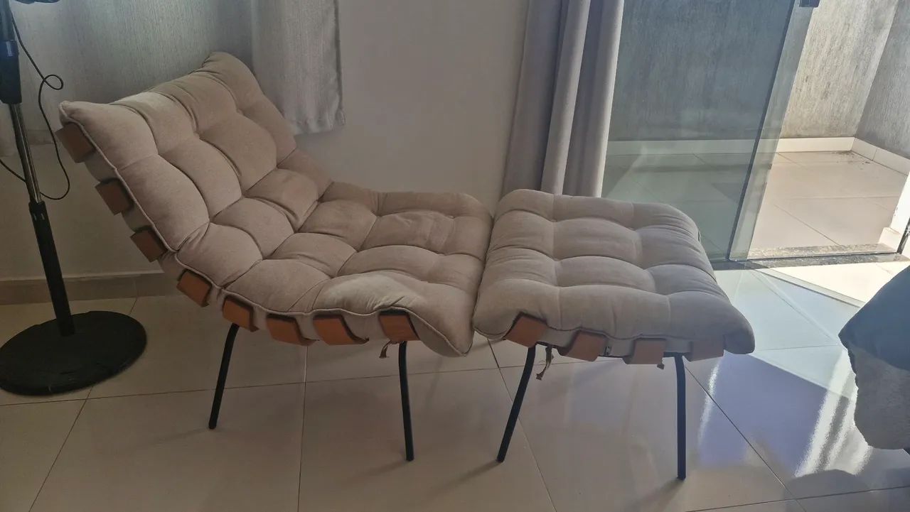 Poltrona costela de Adão com puff - Foto 4