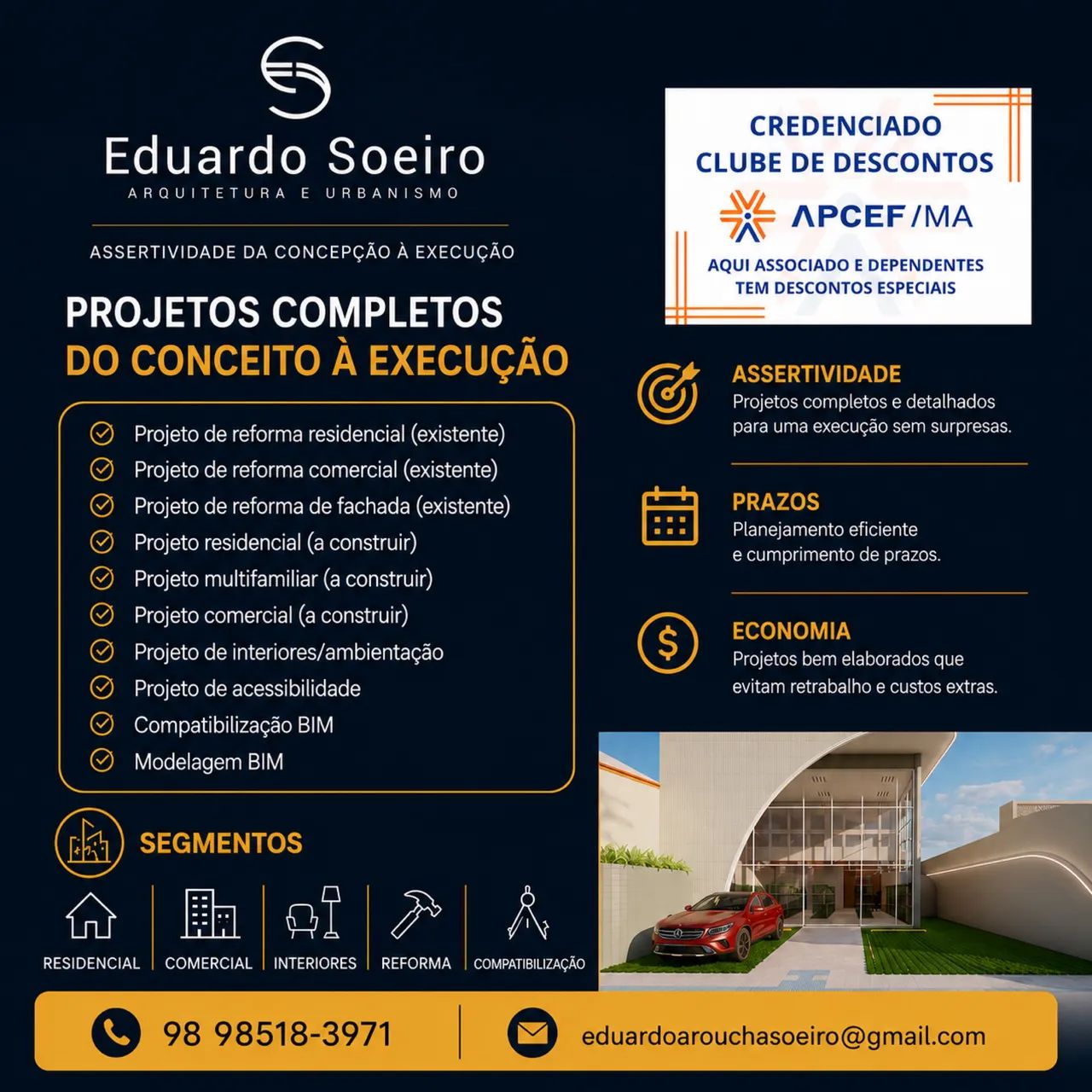Arquiteto | Projetos Residenciais, Comerciais, Reformas e BIM | São Luís - MA