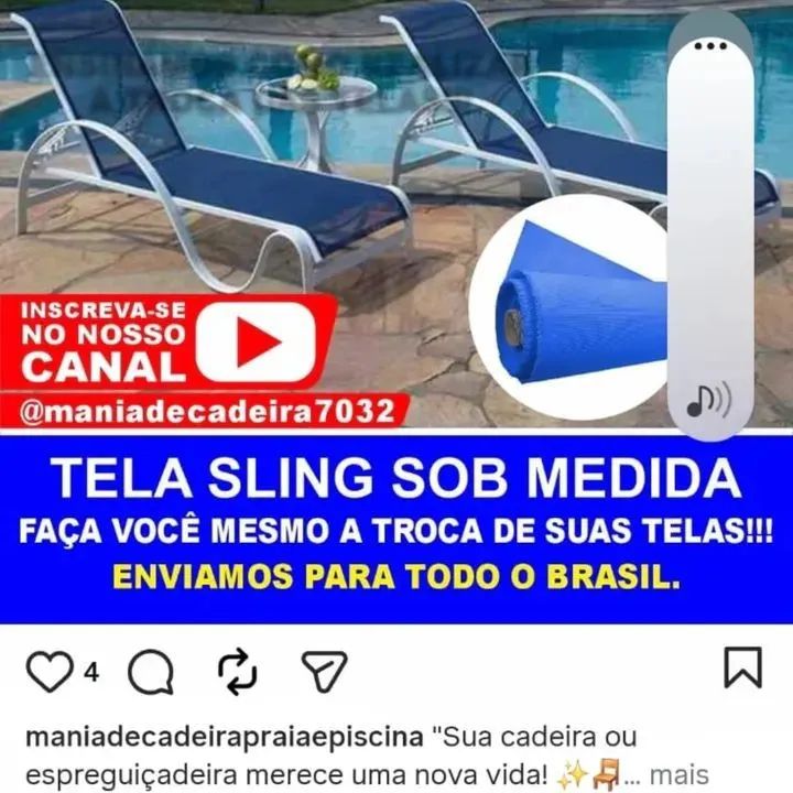 Tela para cadeira de piscina  - Foto 4