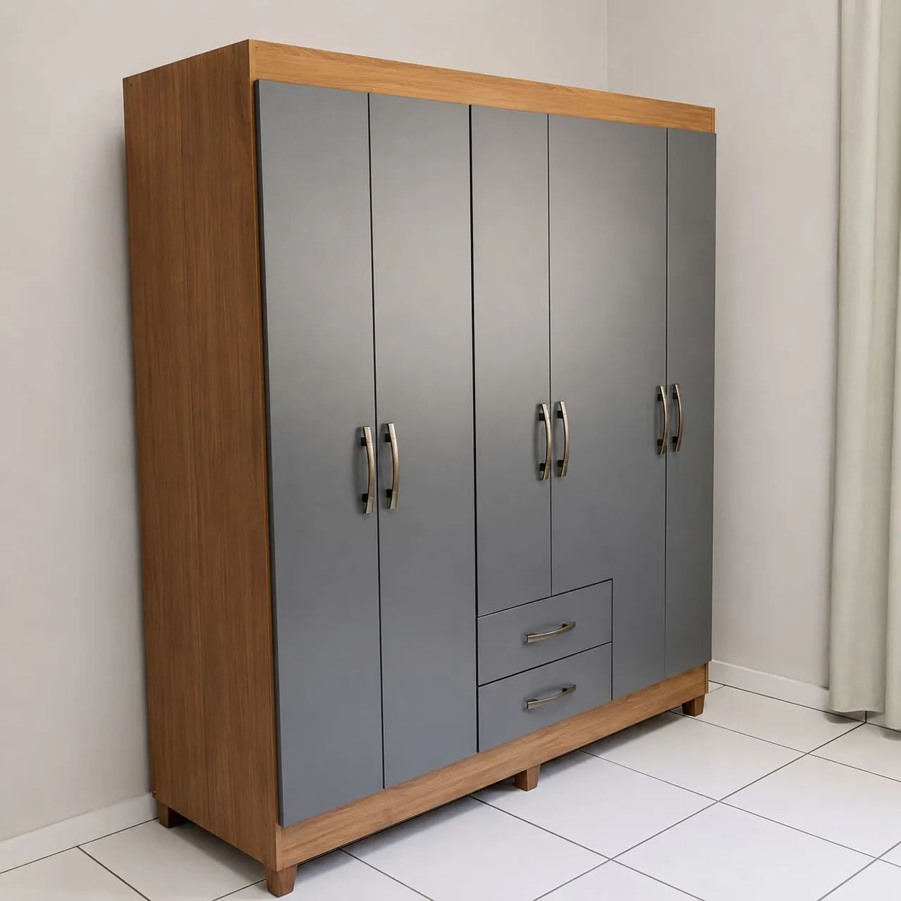 Guarda roupa Freijó Cinza 