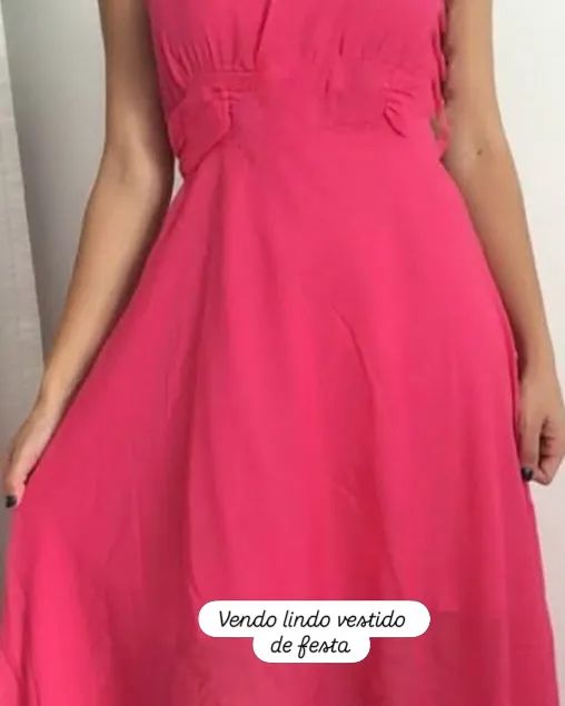 Vestido de festa cor de rosa