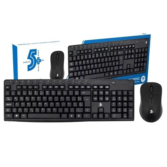 Kit Teclado E Mouse Sem Fio Wireless 2.4ghz 3200dpi Óptico - Foto 2