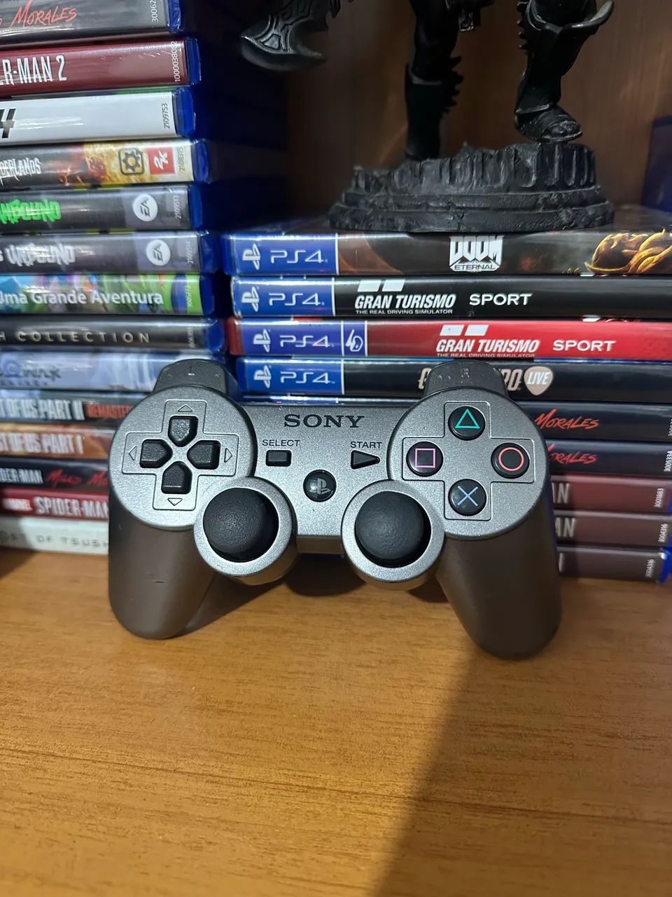 Controle original ps3 na cor prata acetinada 