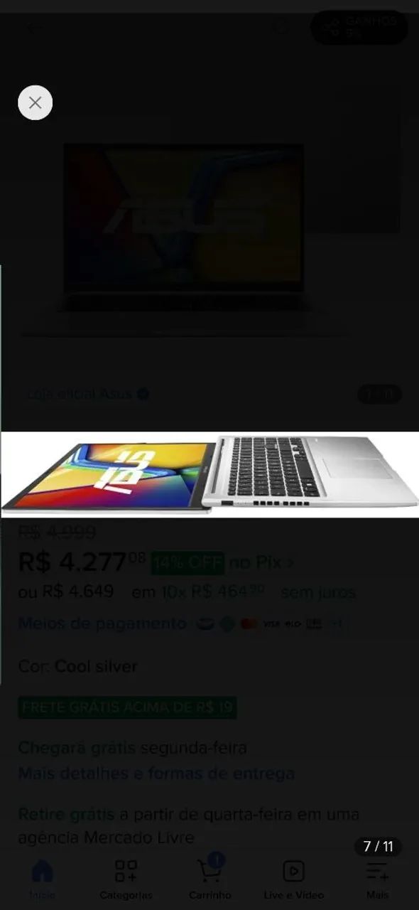 Notebook apenas 6 meses de uso, sem marcas de uso - Foto 2