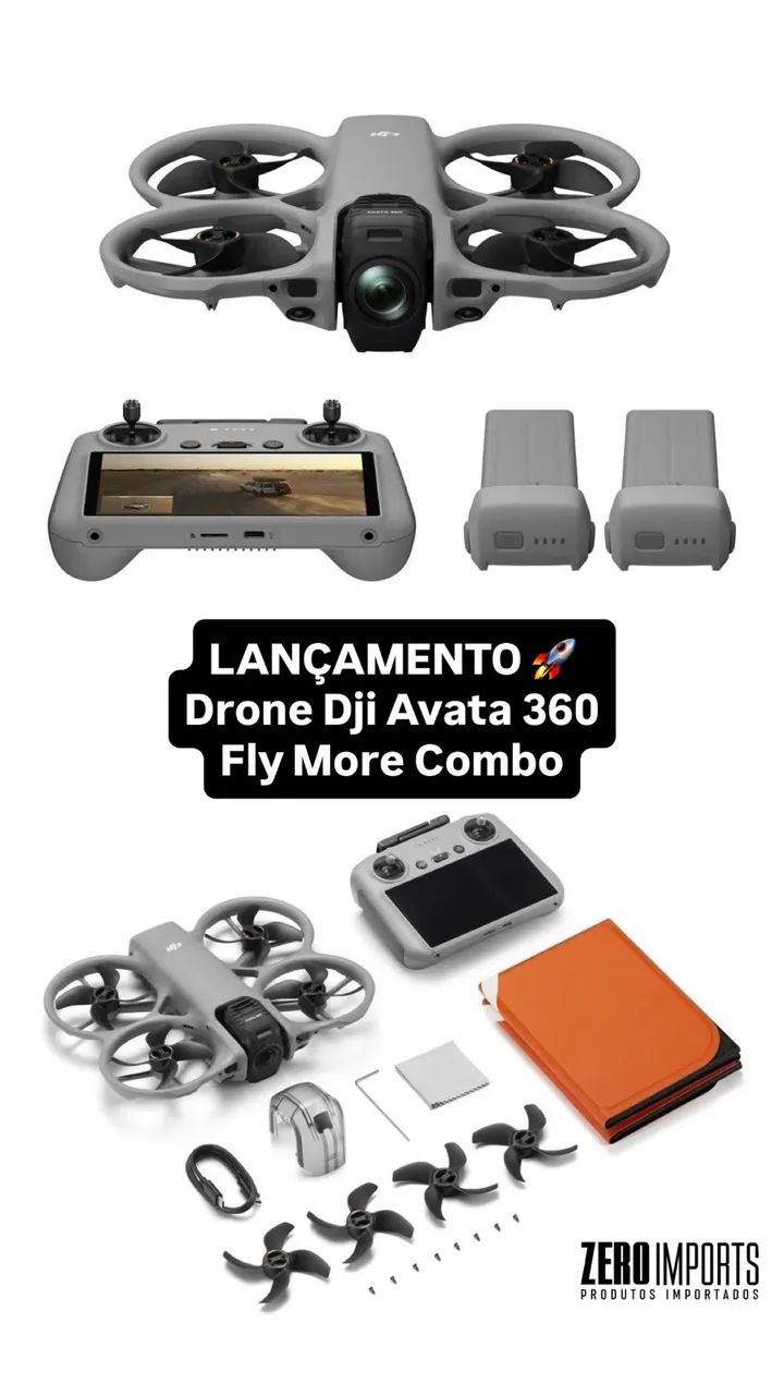 Drone Dji Avata 360 Fly More Combo (com tela) - Lacrado - Foto 2