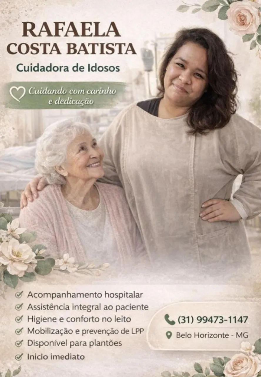 Cuidadora de idosos com experiencia.