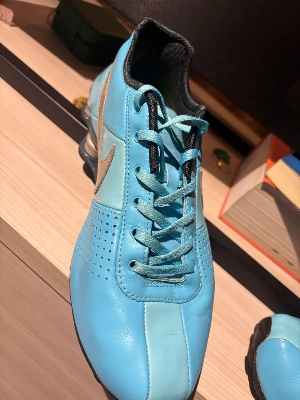 Nike shox 4 molas azul claro - Foto 3
