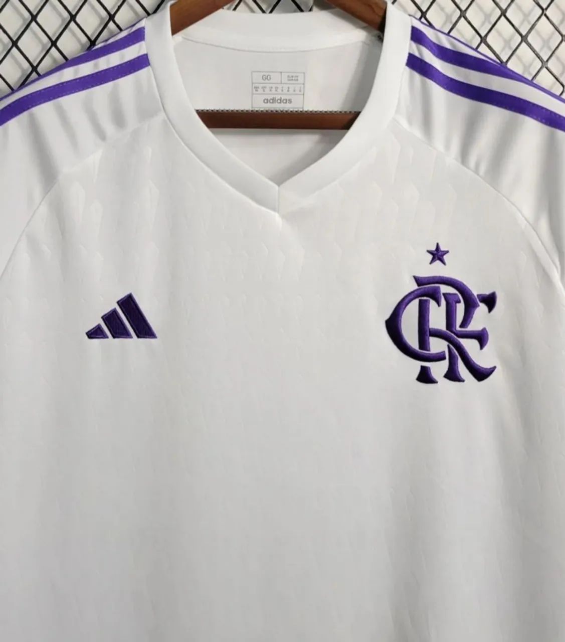 Camisa Flamengo branca e roxa 2023  - Foto 3