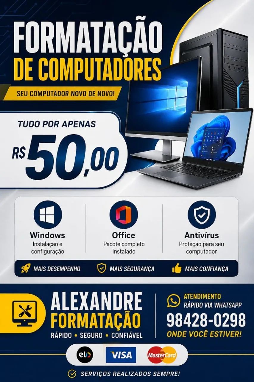 Formatação de pc e notebook