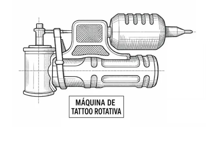 maquina de tatuagem rotativa a bateria 