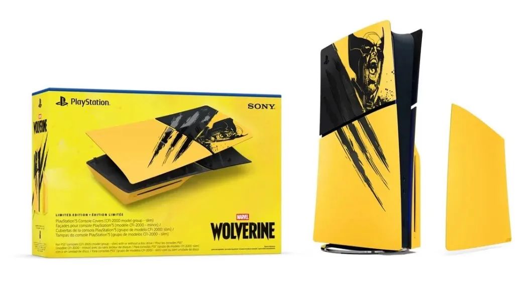 FACEPLATE PS5 SLIM WOLVERINE AMARELA