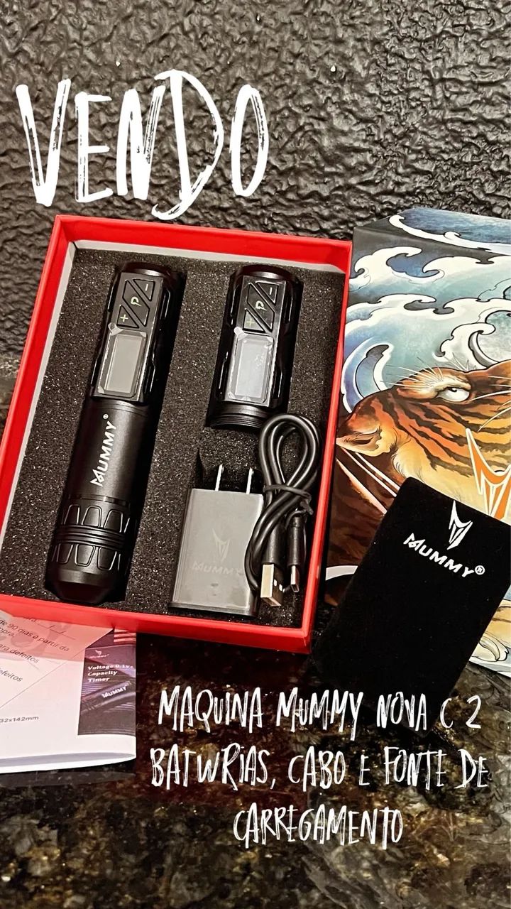 Maquina tattoo Pen com 2 baterias - Foto 2