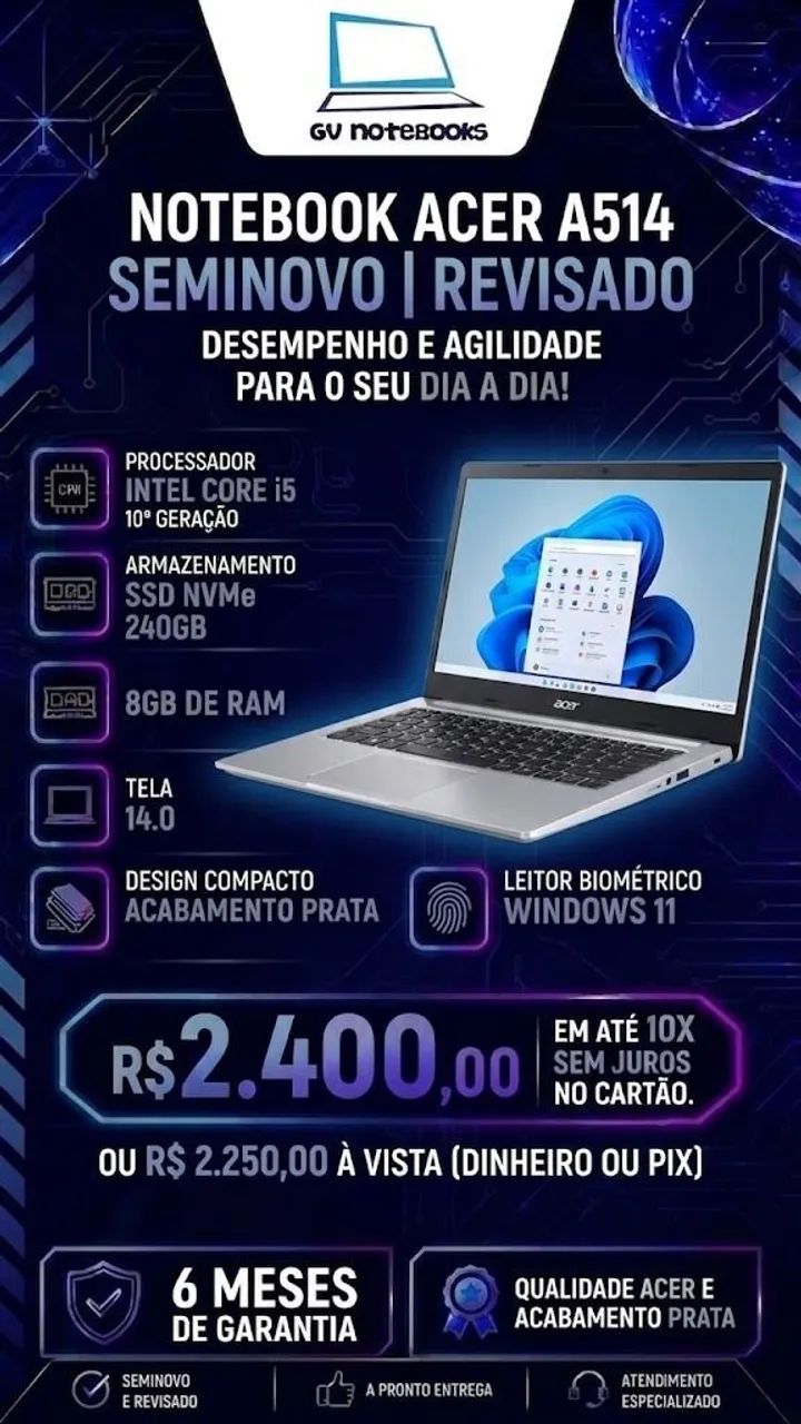 Notebook acer a515