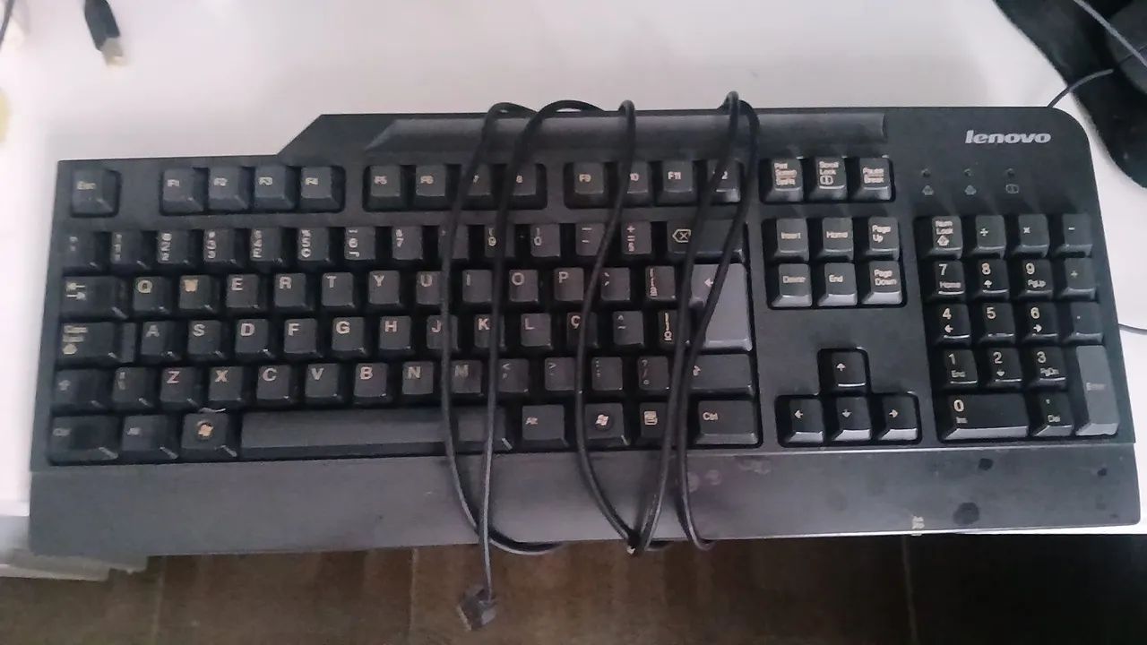 Teclado Lenovo Com Fio Funcionando - Foto 2