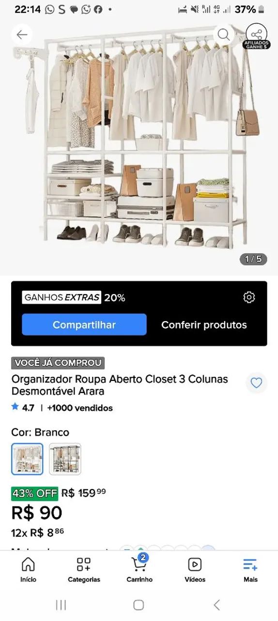 Guarda roupa portatil  - Foto 4