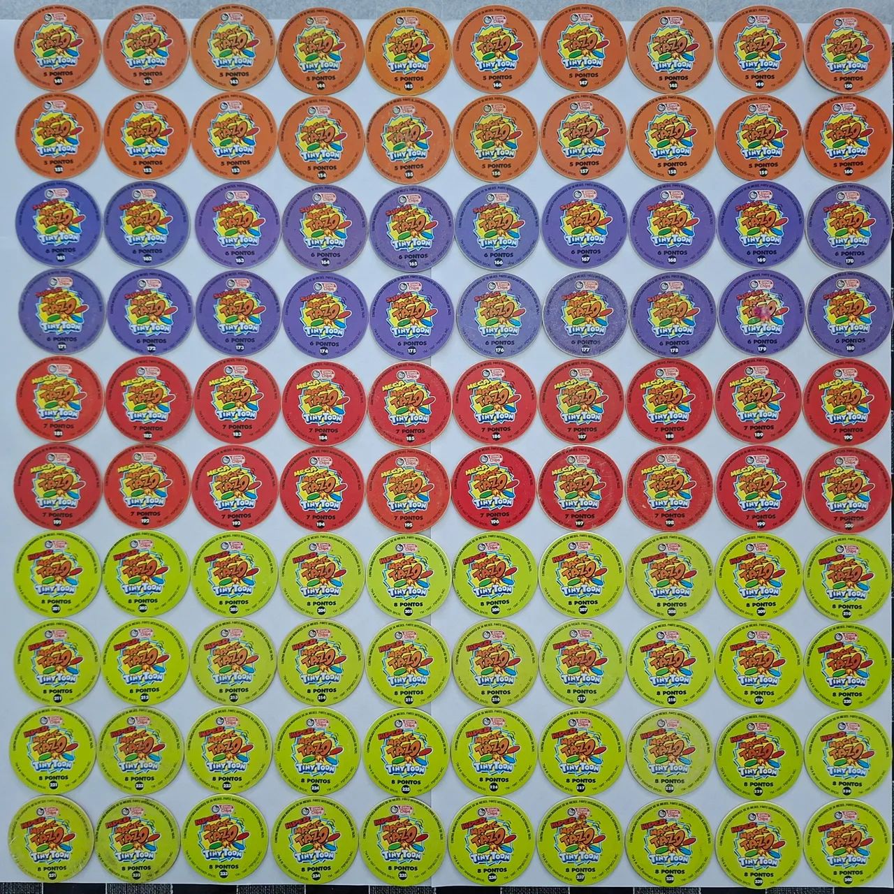 Coleção completa tazos tiny toon