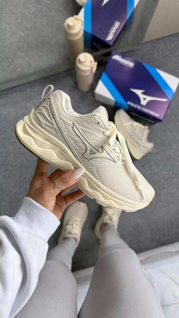 Tenis Mizuno space 3 Off Branco Latex  - Foto 3