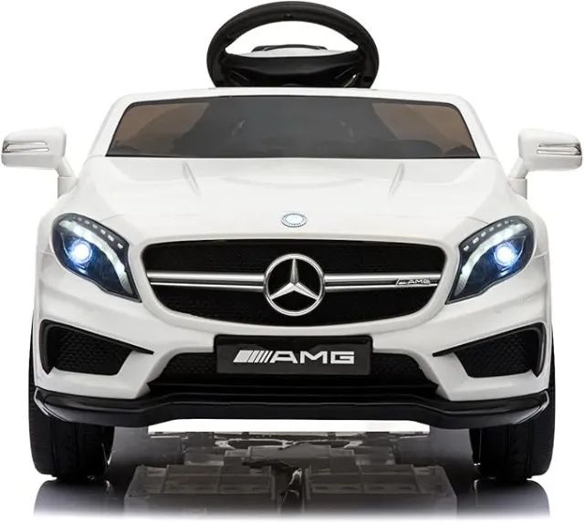 Locação Mini Veículo Carro Elétrico Mercedez Bens Branco controle remoto 12V - Foto 2