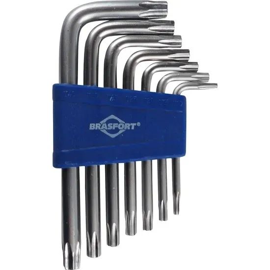 Kit de Chaves Torx Hexalobular 7 Peças T10 a T40 Brasfort *ENTREGA GRÁTIS* 2