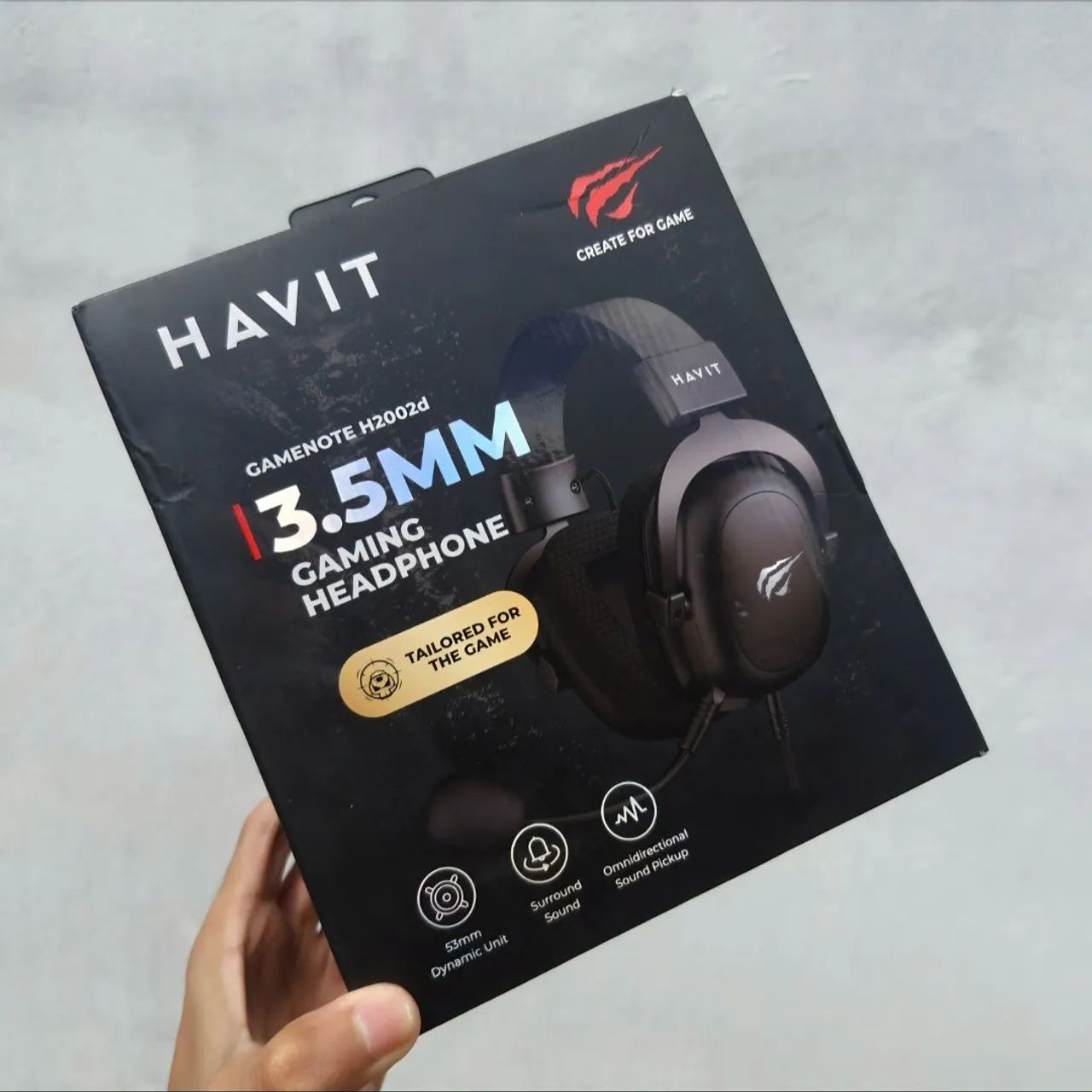 Headset Gamer Havit H2002D com Microfone Driver 53mm Original