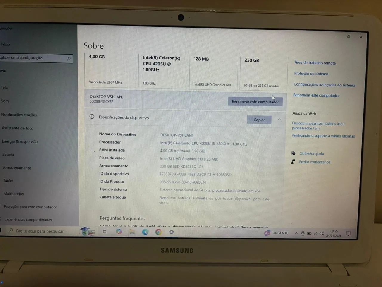 Notebook essentials E20 pouco usado - Foto 3