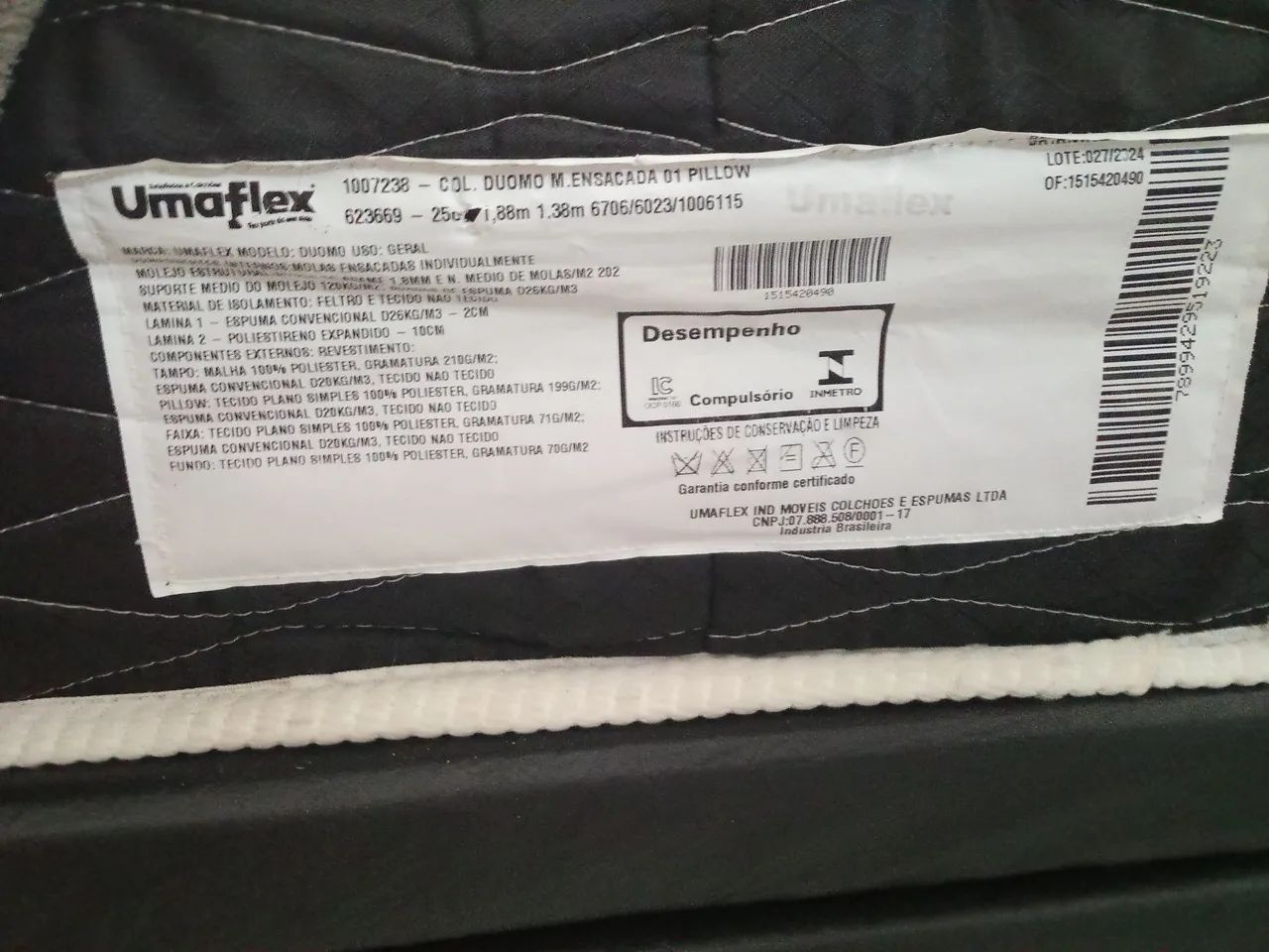 Cama Box Casal com Colchão Umaflex