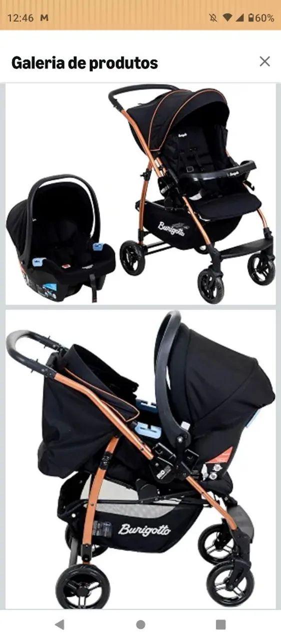 Carrinho e bebe conforto burigotto 
