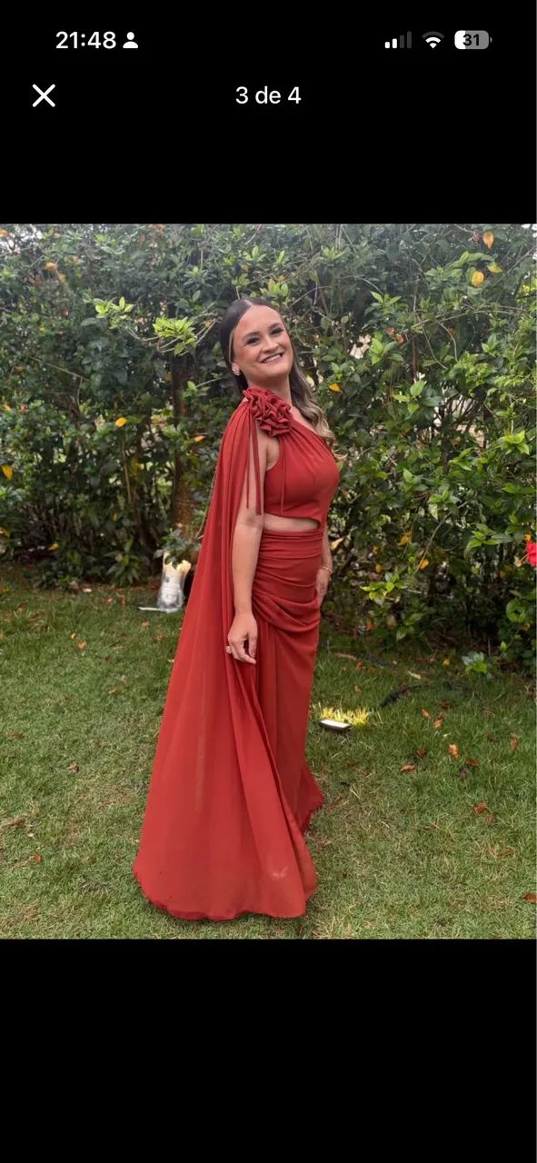 Vestido festa terracota - Foto 4