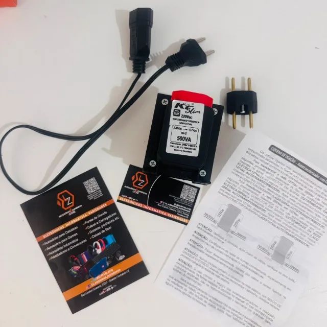 Auto Transformador 500va Conversor Bivolt Voltagem 110 Para 220v E 220 Para 110