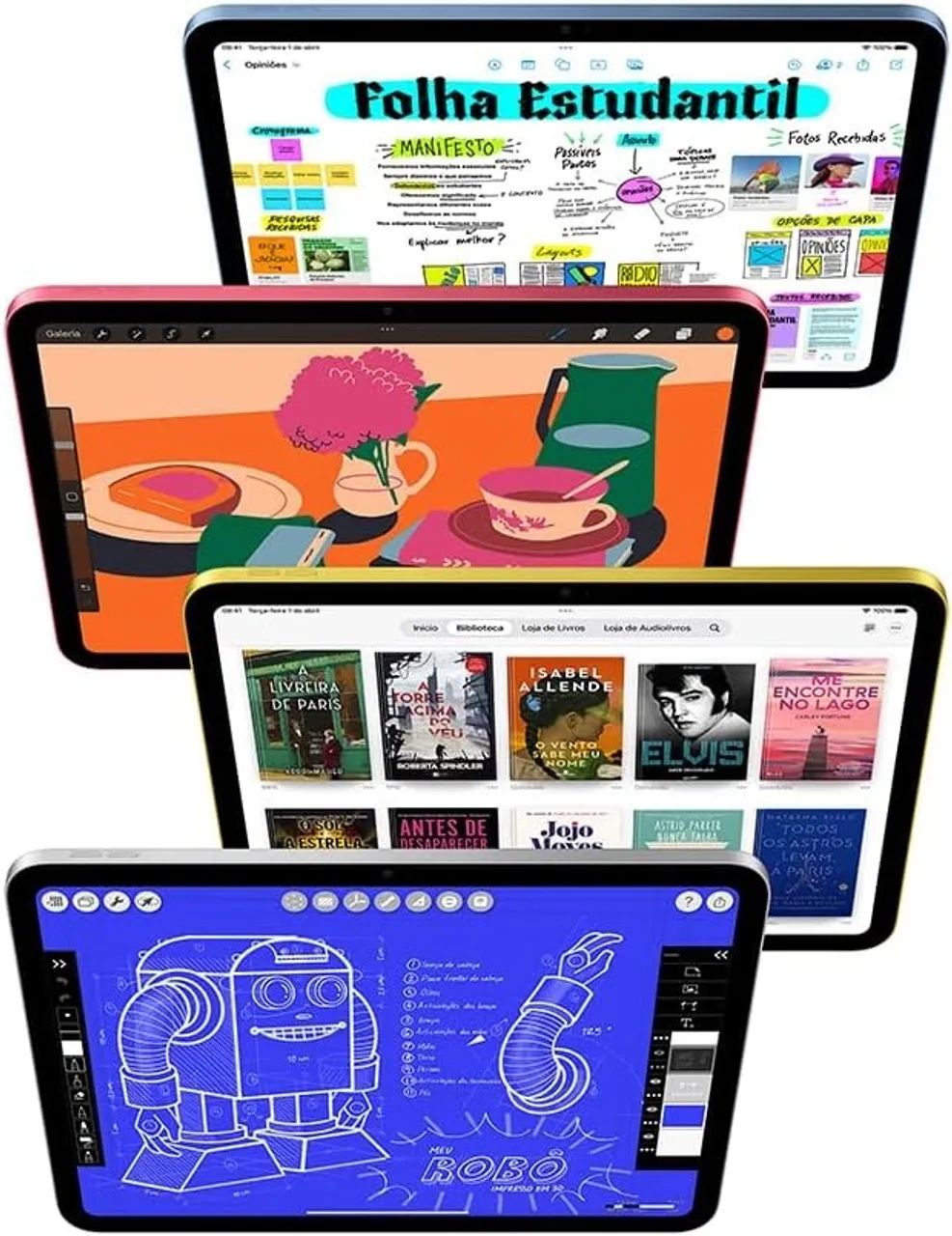 Apple 2025 iPad (Wi-Fi 128 GB) - Prateado (A16) - Foto 2