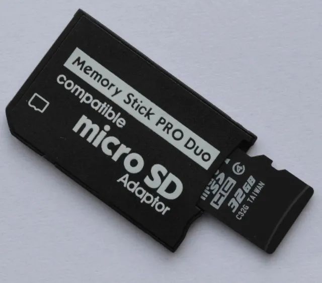 Adaptador Memoria Pro Duo + micro 32GB Para Micro Sd Psp E Câmeras Sony - Foto 4