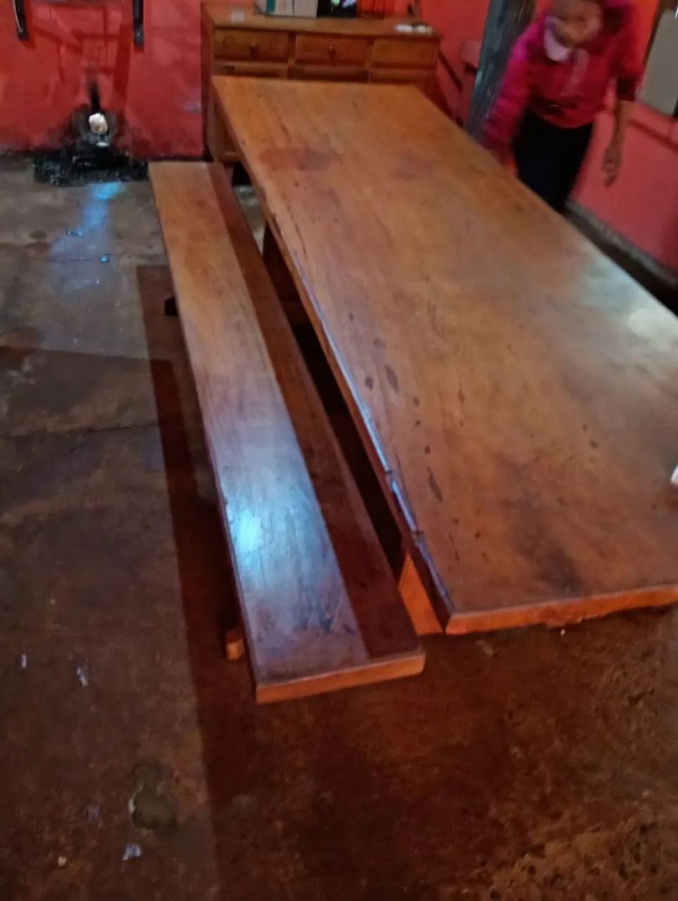 Mesa de pranchão de madeira - Foto 2
