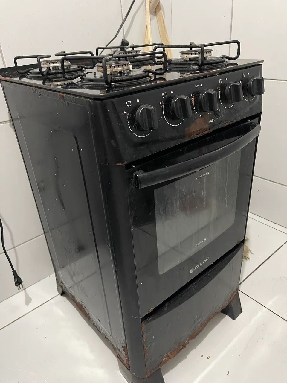 Fogão 4 bocas ,mesa vidro  - Foto 2