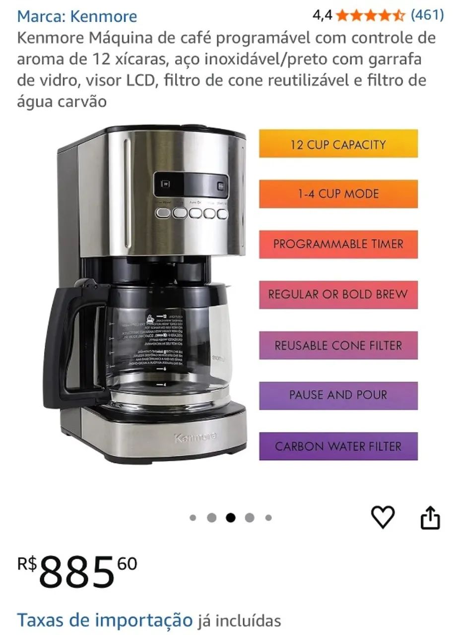Kenmore Cafeteira programável importada (praticamente nova) - Foto 3