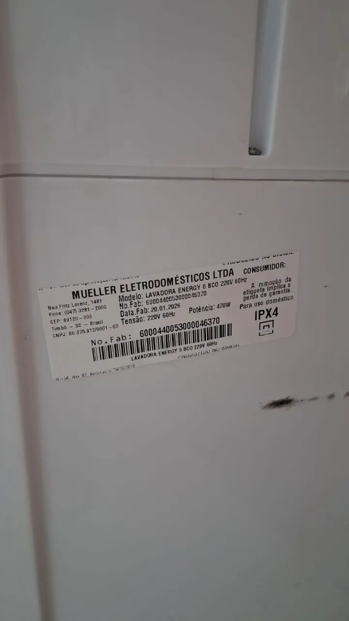 Máquina de lavar roupas Mueller 8Kg (Nova) - Foto 3