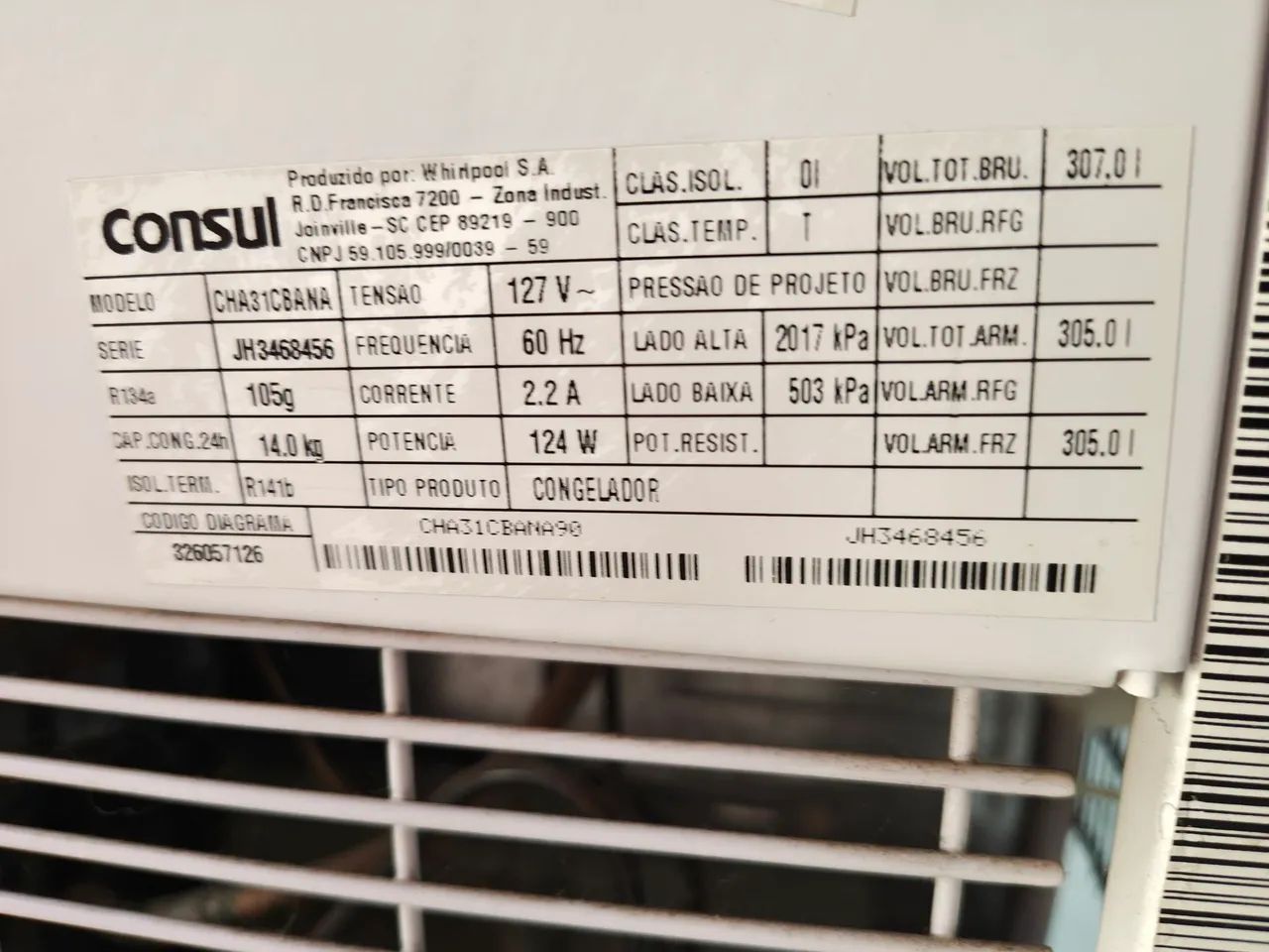 Freezer horizontal Consul 305 litros - Geladeiras e Freezers