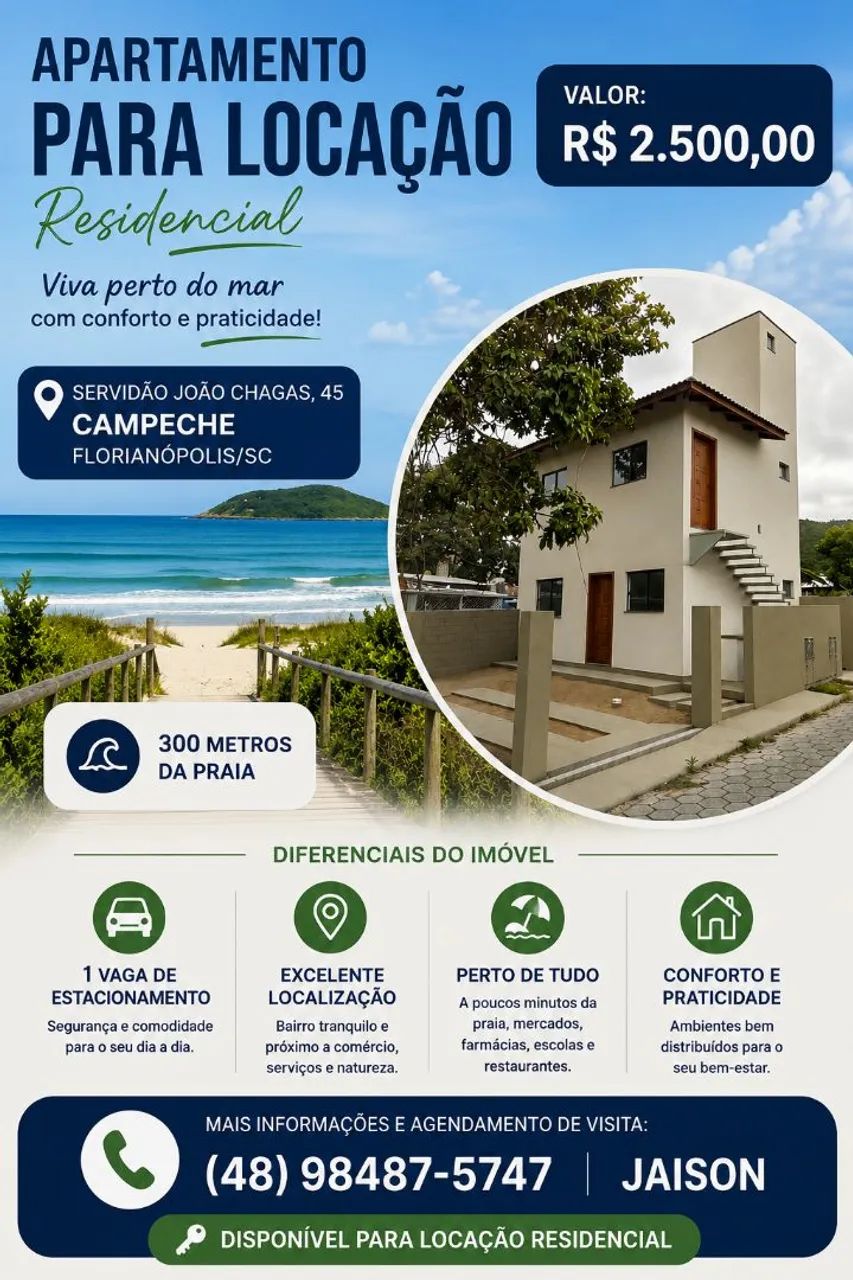 Apartamento para locação - Campeche