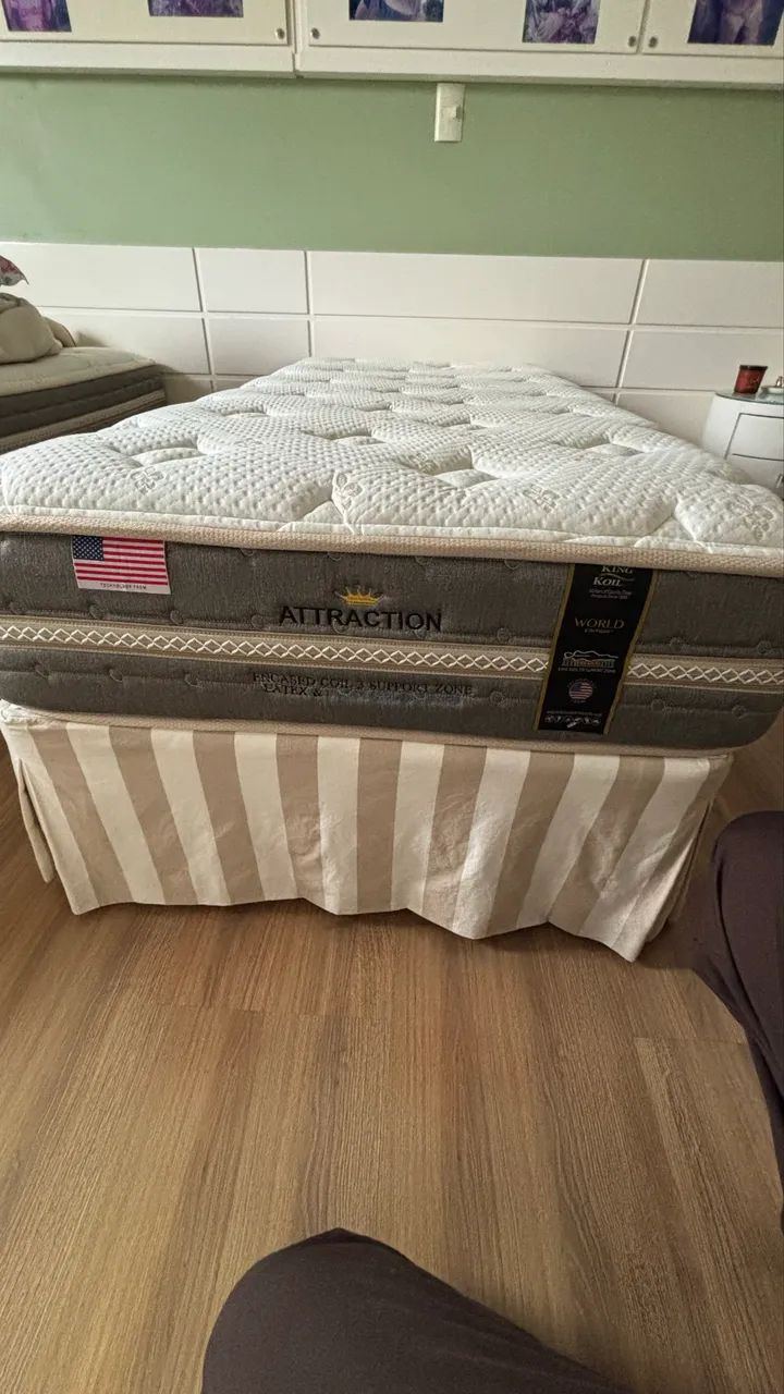 CAMA DE SOLTEIRO COMPLETA PREMIUM KING KOIL ATTRACTION - WORLD EDITION | SOLTEIRO - Foto 5