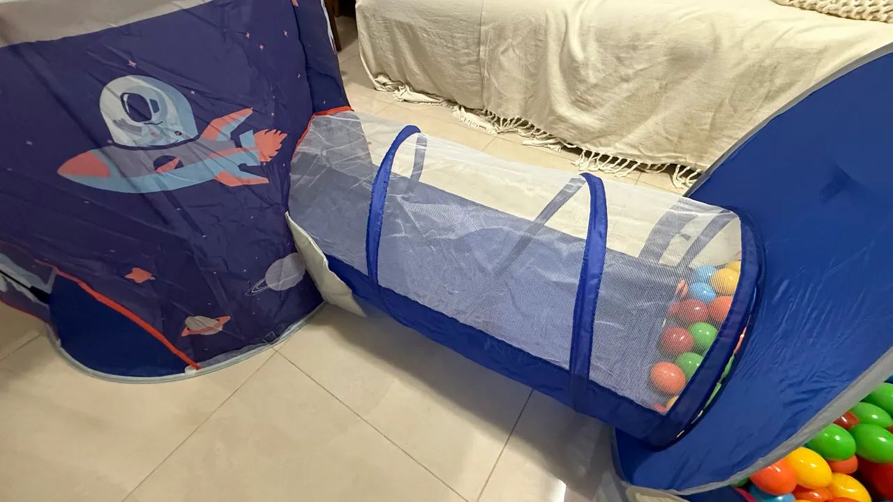 Piscina de bolinhas + tunel + barraca infantil + 200 bolinhas  - Foto 3