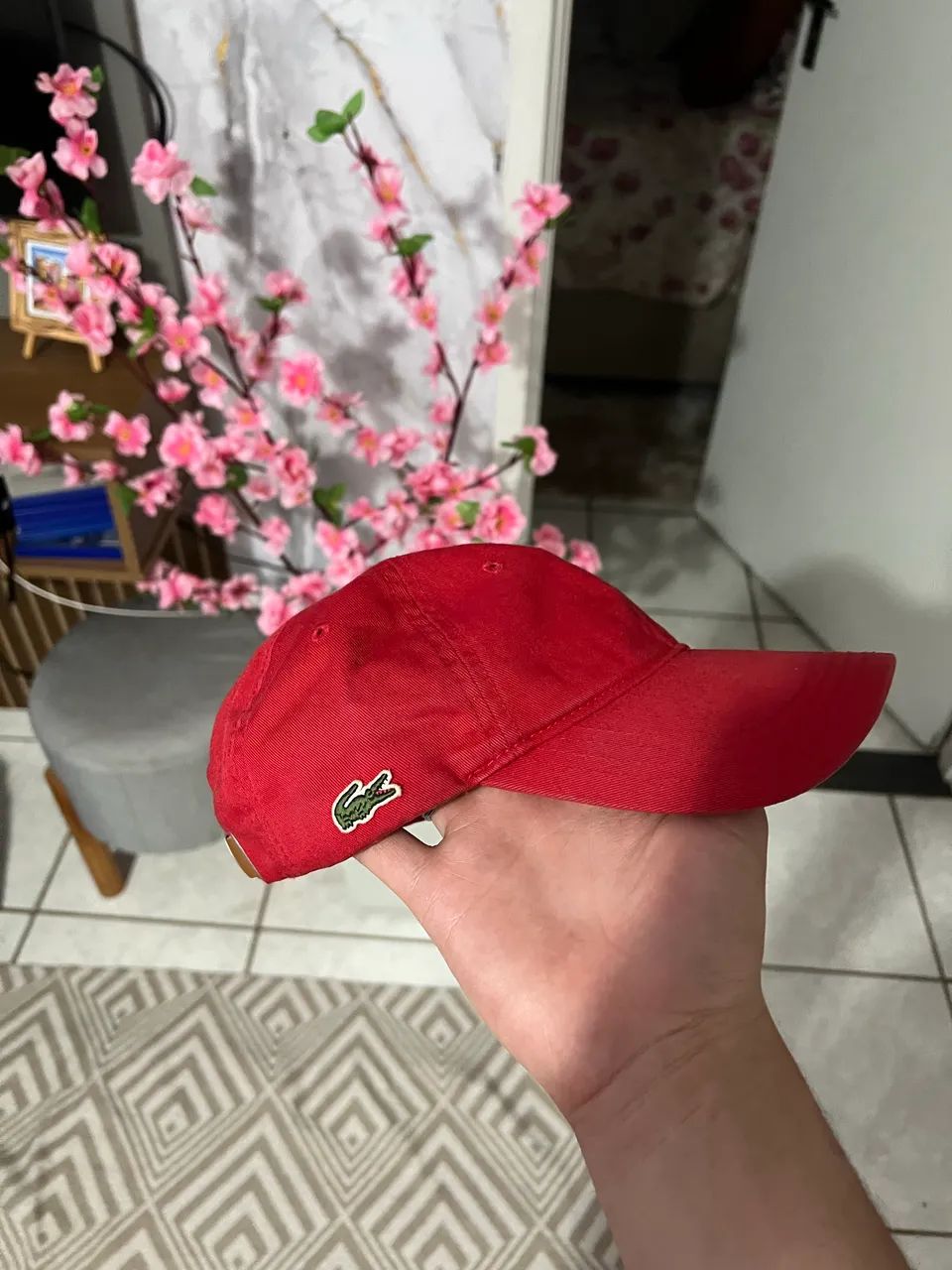 Boné Lacoste Gabardine (Vermelho) ORIGINAL - Foto 3