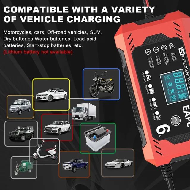 Carregador Inteligente para Bateria Veicular Carro e Moto - Foto 4