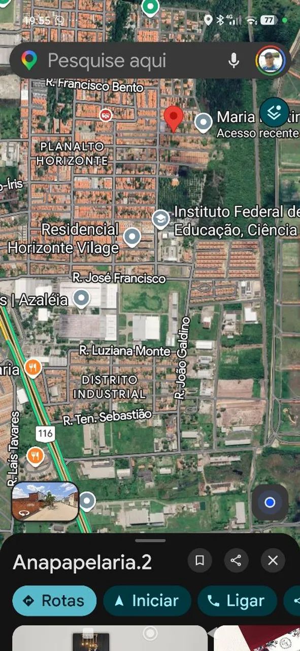 Vende se um lote de terra 7x25. Quitado.