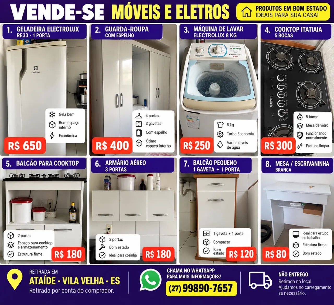 Móveis e eletrodomésticos 