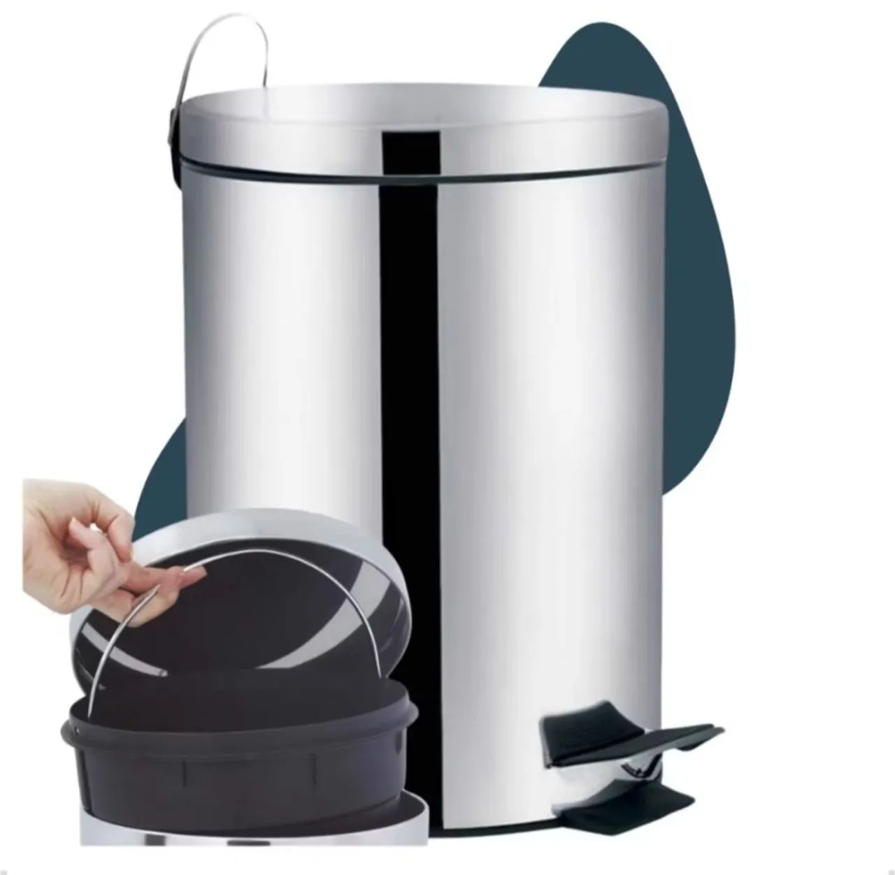 Lixeira de inox 5 litros 