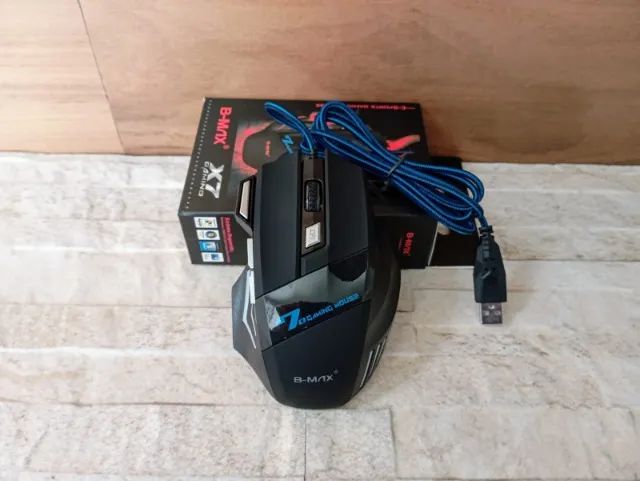 Mouse X7 Gamer Rgb Cabo Nylon 7 Botões Usb - Foto 2