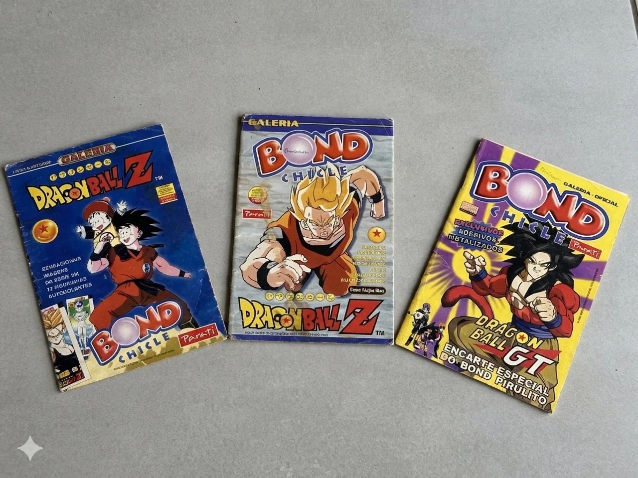 Álbuns completos Dragon Ball chiclete Buzzy